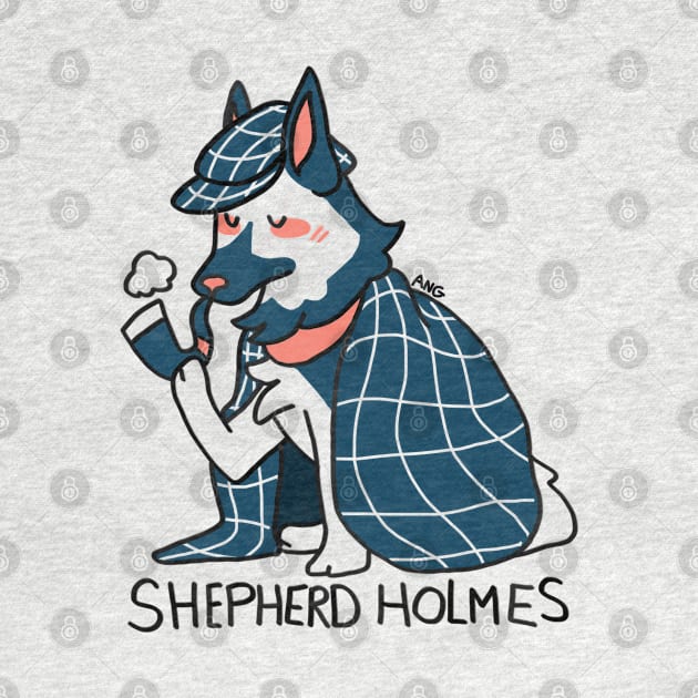 Shepherd Holmes - Blue Dog Literature Pun by angevie